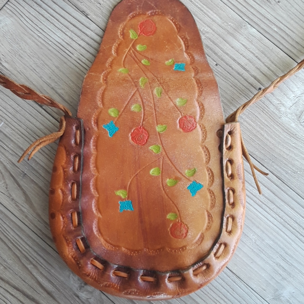 Vintage leather satchel - Picture 4 of 9